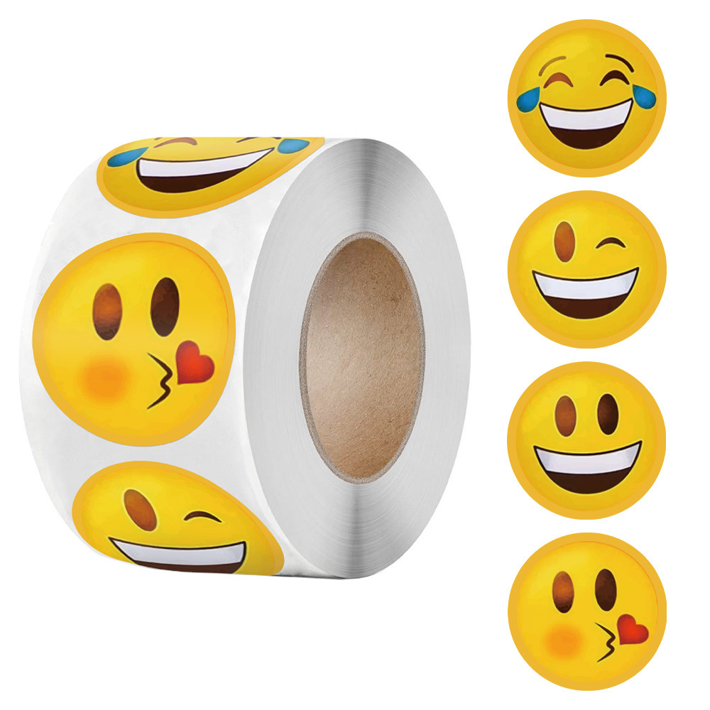 Tablet Accessories Gifts - 500Pcs Per Roll Cute Funny Smile