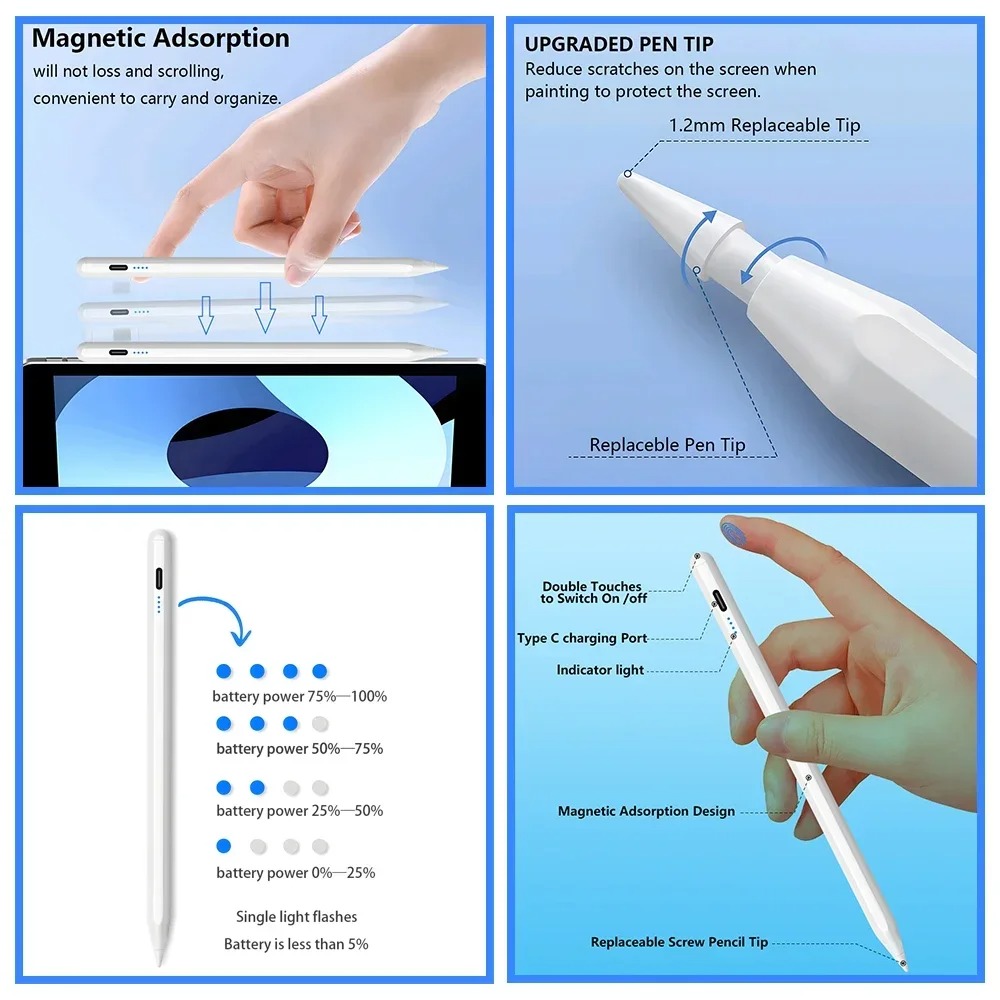 Stylus Pen for Apple Pencil LE - đánh giá và giá Fire Tablet Accessories