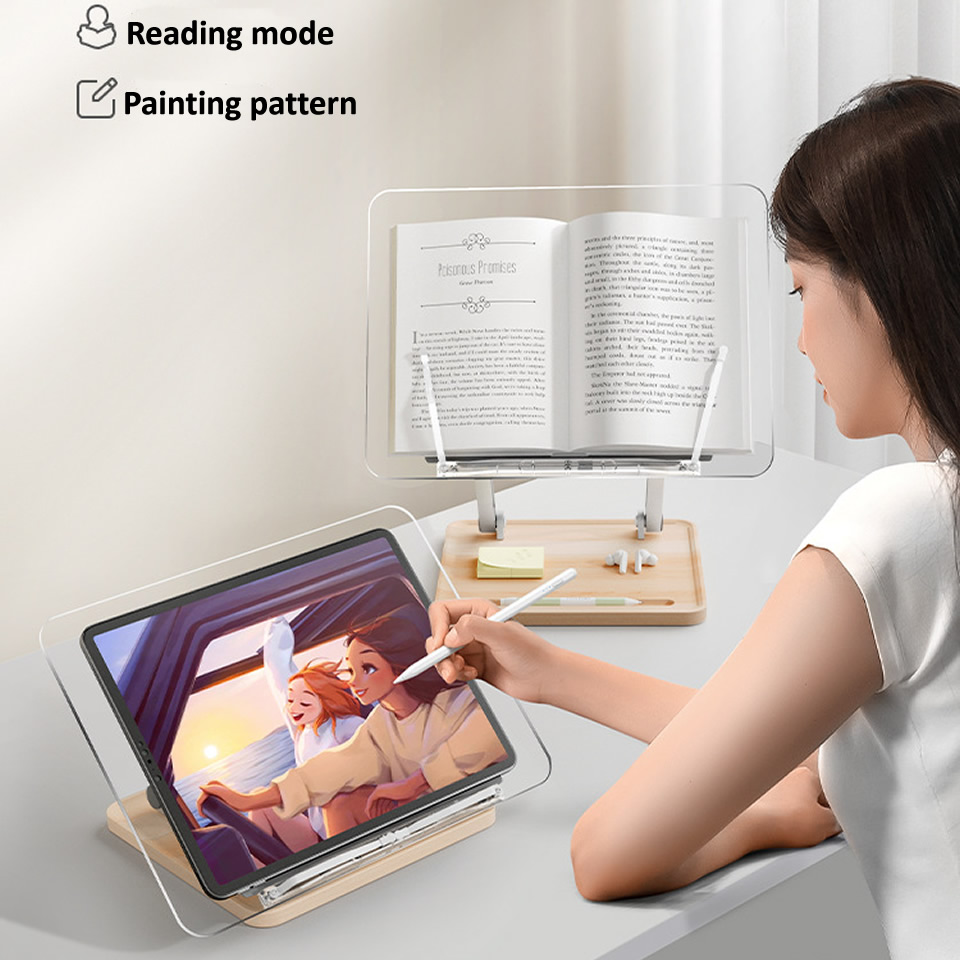 Wooden Reading Stand with ligh - đánh giá và giá Essential Tablet Accessories